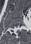 Detailed borough map of The Bronx New York city, monochrome vector poster or postcard city street plan aerial view
