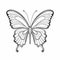 Detailed Butterfly Coloring Page With Minimalist Strokes