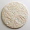Detailed Carved Wall Plate With Organic Feather Rendering
