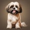 Detailed Character Design: Realistic Shih Tzu Dog Illustration