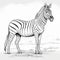 Detailed Character Design: Zebra In Field - Hyper-realistic Illustration