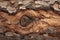 Detailed close up aged tree bark displays captivating textures and patterns