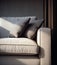 Detailed Close-Up of Contemporary Sofa: An Ideal Mock-Up Image for Interior Design Inspiration