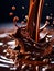 Detailed close-up of liquid chocolate
