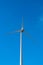 Detailed close up view of a wind turbines; generator, rotor and blade view