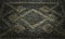 Detailed closed up of historic white black and brown pebbled floor with geometric patterns from Palace northern Italy