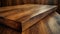 A detailed closeup of a beautiful brown hardwood table with a grainy texture