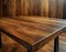 A detailed closeup of a beautiful brown hardwood table with a grainy texture