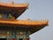 A detailed closeup of the Chinese Roofs architecture at the Forbidden City in Beijing, China. The Palace of Heavenly Purity