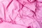 Detailed closeup of pink quilt bedding