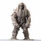 Detailed Costume Sasquatch Standing On White Background