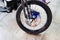 Detailed custom chrome spoke wheel of custombike custom motorcycle or chopper bike