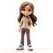 Detailed Disney Style Figurine Of Teenage Girl With Brown Hair