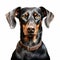 Detailed Doberman Pinscher Portrait In Precise Hyperrealism