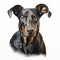 Detailed Doberman Pinscher Portrait: Realistic 8k Illustration