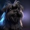 detailed drawing of an affenpinscher dog