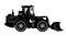 Detailed excavator snow-plow tractor
