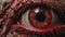 Detailed Eye With Bright Stare - Closeup Of Weird Horror