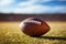 Detailed field perspective American football with shallow depth, copy space