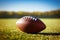 Detailed field perspective American football with shallow depth, copy space