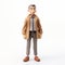 Detailed Figurine With Beige Coat - Akira Toriyama Style Cartoon Male