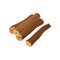 Detailed flat vector icon of dry firewood. Wooden material. Stack of logs for bonfire. Items related to lumber