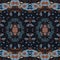 Detailed floral and paisley scarf design.Seamless retro pattern.