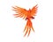 Detailed Flying Phoenix Bird Illustration