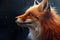 Detailed Fox closeup digital art. Generate Ai