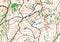 Detailed fragment of color abstract vector topographic map