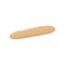 Detailed French baguette icon. Freshly baked white bread, long loaf. Design element for menu or bakery store. Flat