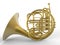 Detailed french horn side view