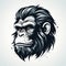 Detailed Gorilla Portrait Design With Edgy Caricature Style