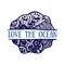 Detailed hand drawn logo. World oceans day, Summertime, Deep blue ocean