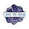 Detailed hand drawn logo. World oceans day, Summertime, Deep blue ocean