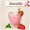 Detailed Icon. Strawberry smoothie.