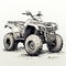 Detailed Illustration Of An Atv: Dark, Realistic, And Expressive