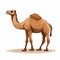 Detailed Illustration Of A Cute Camel In Silhouette