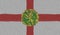 Detailed Illustration of a Knitted Flag of Alderney