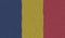 Detailed Illustration of a Knitted Flag of Chad