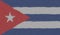 Detailed Illustration of a Knitted Flag of Cuba