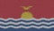 Detailed Illustration of a Knitted Flag of Kiribati