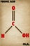 Detailed illustration of the molecule of Formic acid