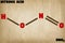 Detailed illustration of the molecule of Nitrous acid