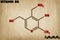 Detailed illustration of the molecule of Vitamin B6