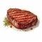 Detailed Illustration Of Steak With Garlic - High Detail Vector Image