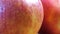Detailed image of an apple peel. Red apple close up.
