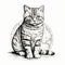 Detailed Ink Illustration Of Tiger Cat On Globe Stl