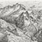 Detailed And Intricate Tundra Drawing Of Glockner Group