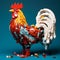 Detailed Lego Rooster: A Stunning 3d Creation With Plastic Texture